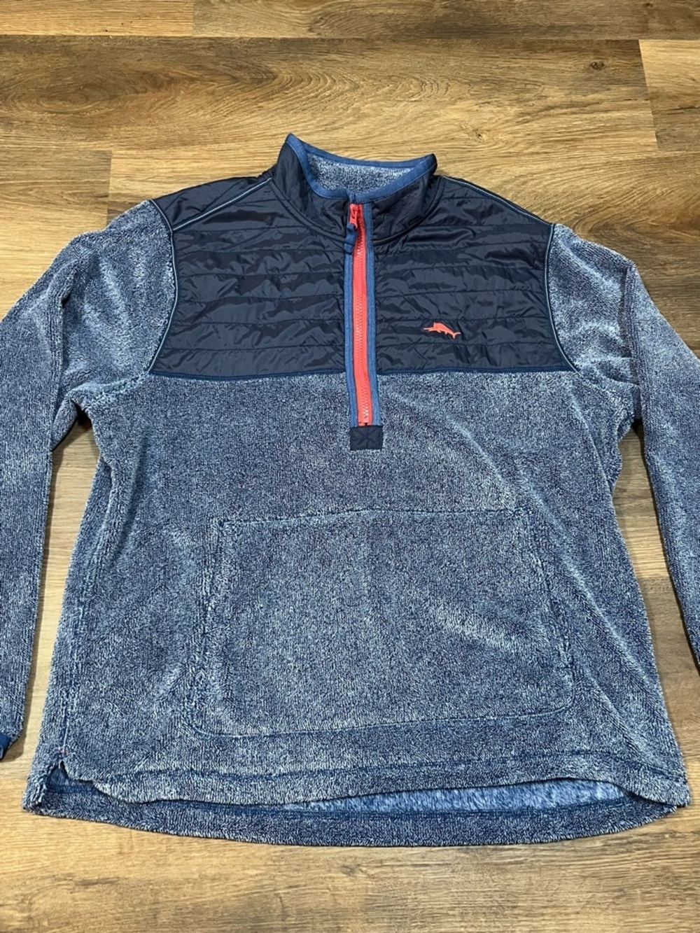 Tommy Bahama Men's New Cascade Cozy Half-Zip Sweatshirt | Quilted Fleece | Large